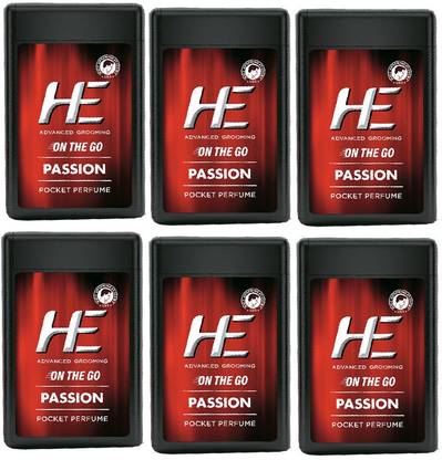 HE Super Saver Pocket Combo 0f Passion 18ML*6 Pocket Perfume  -  For Men & Women