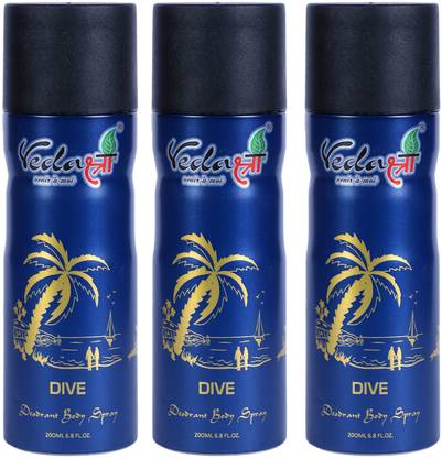 vedashree Three DIVE Deodorant Body Spray Deodorant Spray  -  For Men & Women