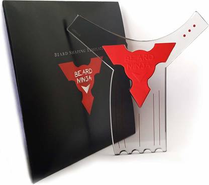 Beard Ninja  Beard Shaper Guide for Line Up & Edging Transparent Styling Stencil