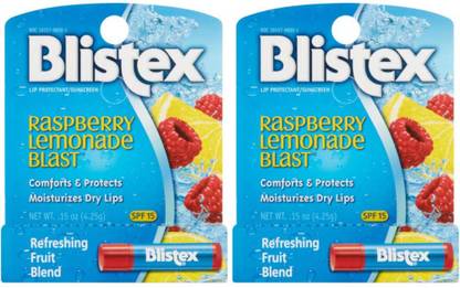 Blistex (2 PACK) Raspberry Lemonade Blast SPF 15 Lip Balm Natural