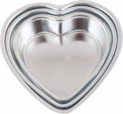 SHAAZI Premium Quality Heart Shape Pan Baking Aluminium Cake Mould 3