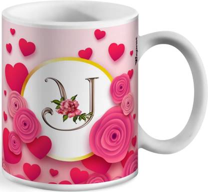 RB Point Letter Y Flower Alphabet CoffeeMug Best Gift for your Love Once on their Special Bone China Coffee Mug