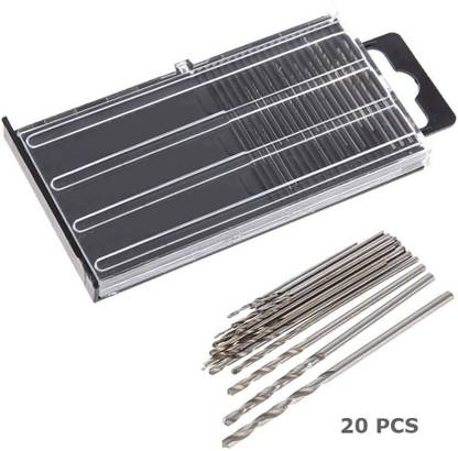 uptodateprouducts 20 pc Mini Twist Drill Automatic Micro Twist Drill Bit Set High Speed Steel for PCB