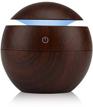 SEASPIRIT Room Mini Portable Wood Aromatherapy Humidifier Office Desktop Home Travel Water Spray Mist Humidifier Portable Room Air Purifier (Dark Brown) Humidifier