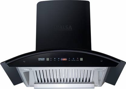 Inalsa Prima 60BKMAC Auto Clean Wall Mounted Black 1250 CMH Chimney
