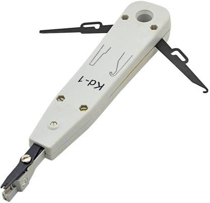 RIVER FOX KD-1 PunchDown Tool Seating Wire Into Terminal Cable Insertion Tool for Networking Professionals Telecom Phone Cable Ethernet Cat5 RJ11 RJ45 Patch Panel Faceplate Manual Crimper