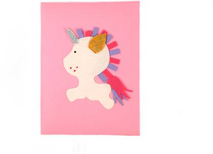 Muddy Puddle Unicorn Book-size Notebook Unruled 72 Pages