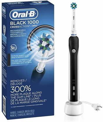 Oral-B lack Pro 1000 Power Rechargeable Electric Toothbrush Electric Toothbrush