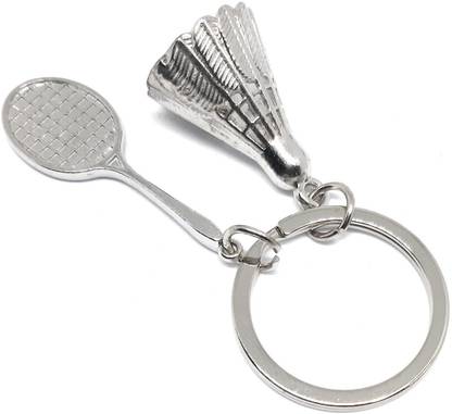 Aura Special Edition Sports Key Ring Badminton Shuttlecock & Racket Key Chain