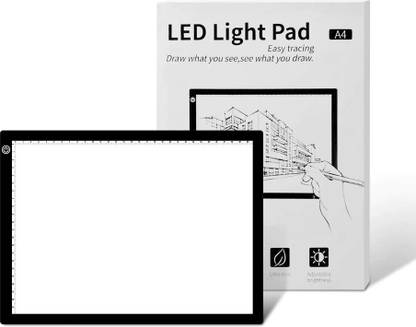 amiciVision Ultra-Thin Portable LED Drawing Board A4 Size Tracing Board USB Powered with Adjustable Brightness Light Pad for Sketching