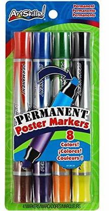 Artskills Permanent Markers, 1/2" Chisel Tip