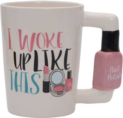 Store2508 3D Creative Art Lipstick Makeup Design Coffee Ceramic Milk Cups Travel, Quality Ceramic Gift for Kids, Adults. Ceramic Coffee Mug