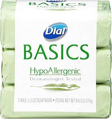 Dial Basics Bar Soap, Hypoallergenic