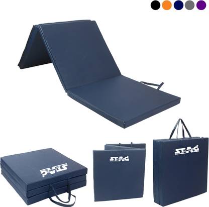 STAG HIGH DENSITY FOAM FOLDABLE TUMBLING / FITNESS MAT || SIZE - 180 CM X 60 CM X 30 MM White 30 mm Exercise & Gym Mat