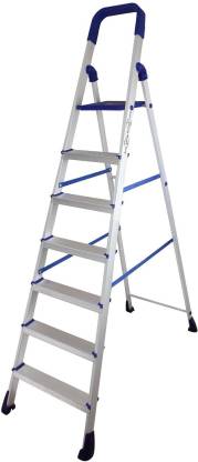 PARASNATH Maple 7 Step Light Weight Aluminium Step Ladder 7.2 Ft Heavy Duty Folding Ladder Aluminium Ladder