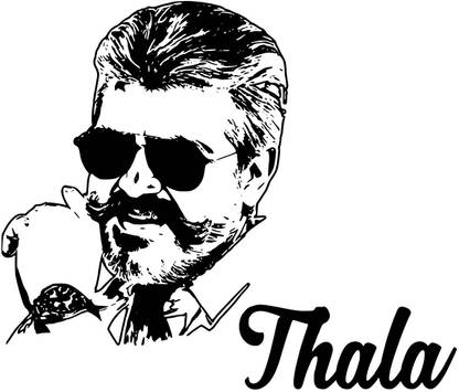 Wallzone 70 cm Thala Ajith Kumar Removable Sticker