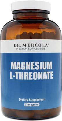 Dr. Mercola Magnesium L-Threonate, 2,000 mg Per Serving, 90 Servings 270 Vegan Capsules
