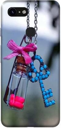 Crafto Rama Back Cover for Google Pixel 3, Key Chain,Key Ring,Key Holder,Love,Pendant,PRINTED