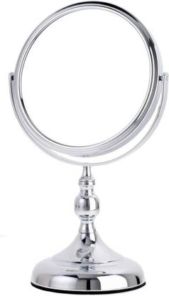 Danielle Enterprises Decorative Base 7x Small Vanity Mirror, Chrome, 7-Inch X 12.5-Inch High