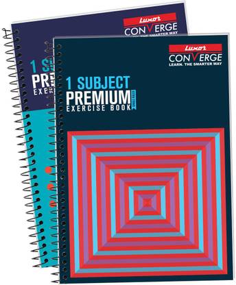 LUXOR Premium Exercise Notebook Regular Notebook Ruled 160 Pages  (Assorted, Pack of 2)