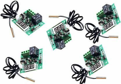 vertair 5 PCS of 12V W1209 Digital Temperature Controller Module W/Display Temperature Sensor and Controller Electronic Hobby Kit