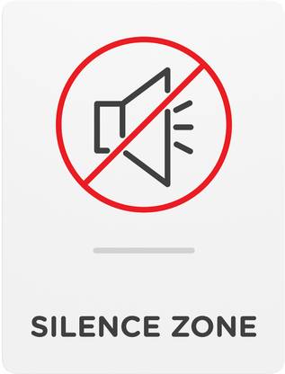 Flambird SILENCE ZONE Emergency Sign