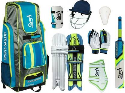 SPORTS GALLERY KD 5000 KASHMIRE WILLOW FULL SIZE ( IDEAL FOR 15-21 YEARS ) COMPLETE Cricket Kit