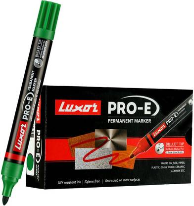 LUXOR Green Pro-E Refillable Permanent Marker