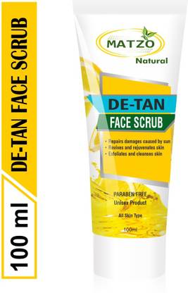 Matzo Natural De-Tan Scrub SLS Free Paraben Free Scrub