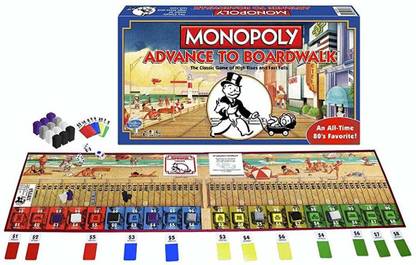 Winning Moves Games Monopoly Advance to Boardwalk  Money & Assets Board Game