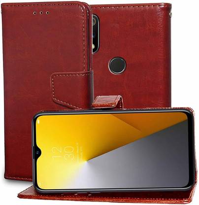 Realme 3 Leather Flip Cover