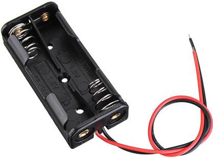 RIVER FOX AA Battery Holder / Open Type for 2 AA Battery with Lead for Projects Electronic Components Electronic Hobby Kit
