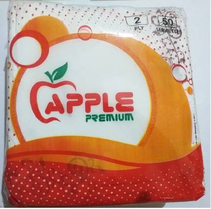Ayansh E-Store APPLE Premium Tissue Paper Napkins,Hand Towels 2PLY (50 SERVIETTES)