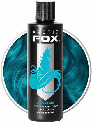 Arctic Fox Semi Permanent Hair Color Dye (8Oz, Aquamarine) , Multicolor