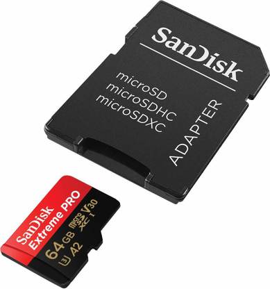 SanDisk Extreme PRO 64 GB MicroSDXC UHS Class 3 200 MB/s  Memory Card