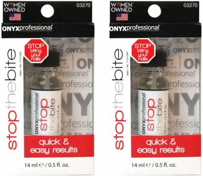 Onyx Professional Stop The Bite Nail Biting & Thumb Sucking Deterrent Nail Polish 2 Clear