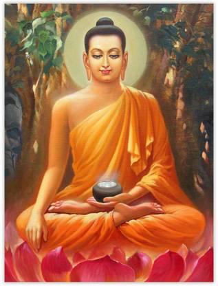Meditating Buddha Paper Poster Paper Print
