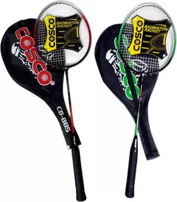 COSCO New CB-885 Red, Green Strung Badminton Racquet