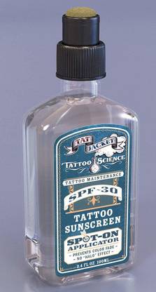 Tatjacket Sunscreen - SPF 50 Spot-On Tattoo Sunscreen Lotion with SPF 30, 3.4 Ounce