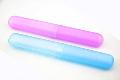 Nuestra Toothbrush Tube Cap Cover ( Set of 2 ) Tooth Brush Case Cover Plastic Toothbrush Case