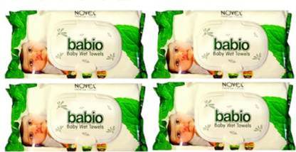 NOVEL Babio Baby Wet Towels Ambz (80) Sheet ( Pack of 4)