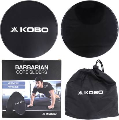 KOBO AC-96 Ab Core Sliders Dual Sided Gliding Discs Fitness Workout Legs, Arm Back, Abs Ab Exerciser