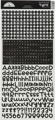 Doodlebug Teensy Type Cardstock Alphabet Stickers