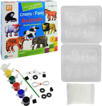 एकता टॉयज Create & Paint Animal
