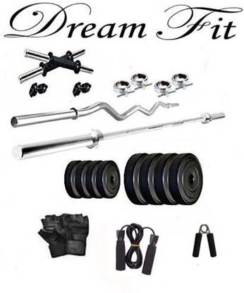 DreamFit 40 kg 40 Kg PVC Plates Home Gym Combo With Accessories Home Gym Combo