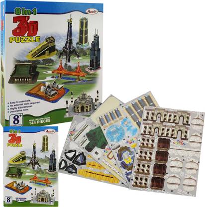 annie 8 in 1 3D Puzzle Mini Architecture Model