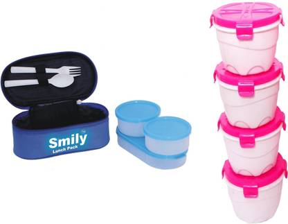 SMILEY *140 7 Containers Lunch Box