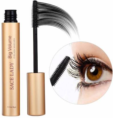 SACE LADY Black Big Volumizing Eyelash Mascara, Waterproof Curling Lengthening Defining Mascara,0.3Oz 8 g