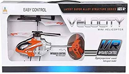 sonido Royal Plastic RC Velocity Helicopter with Remote Control and Lights (Orange)