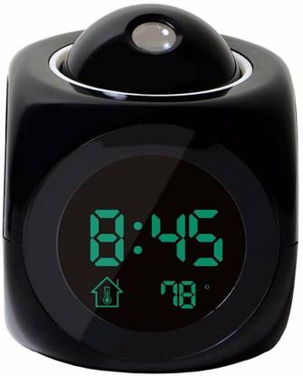 A S TIME Digital Black Clock